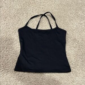 SHEIN Black Kids Strappy Tank Top